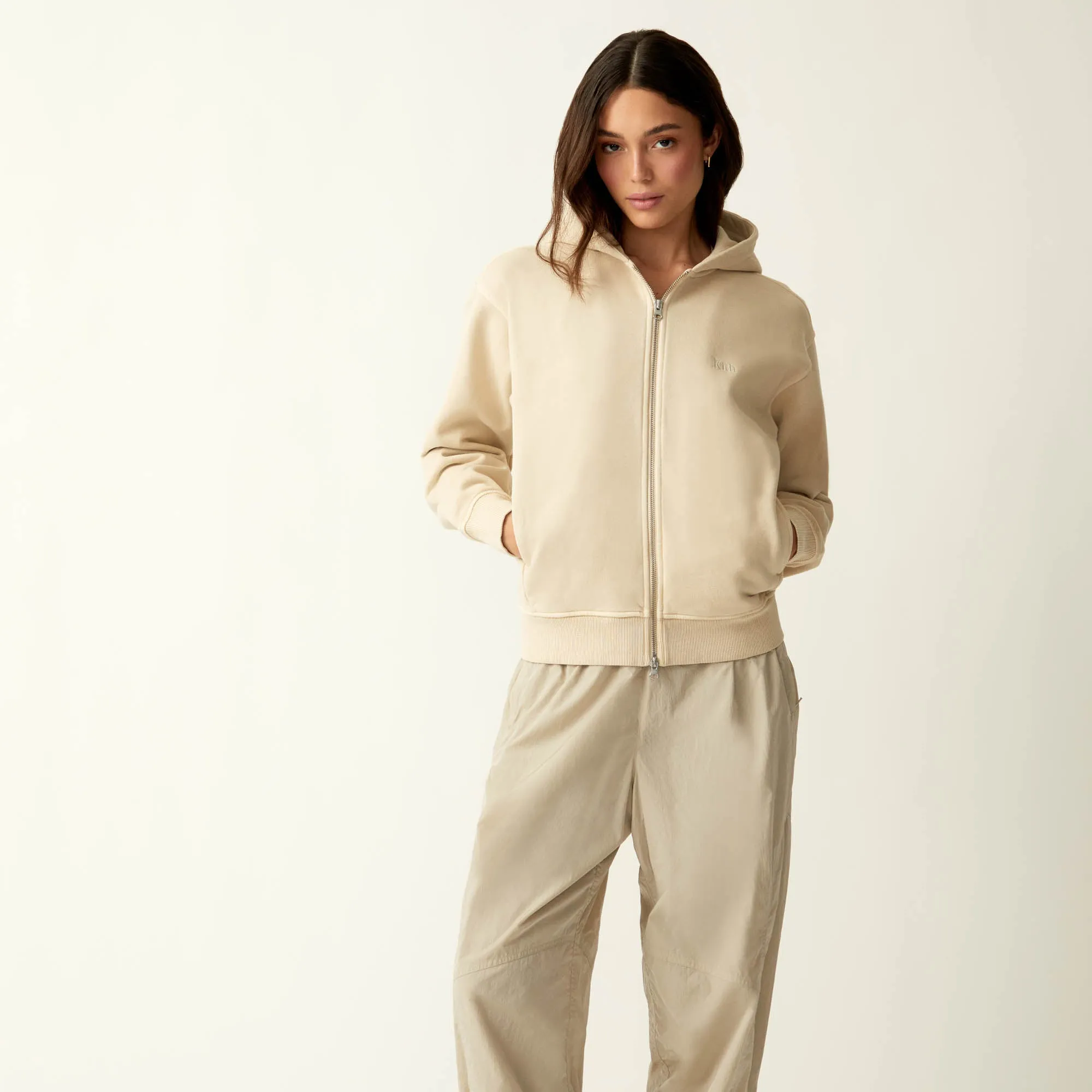 Kith Women Tanner Full Zip Hoodie - Veil