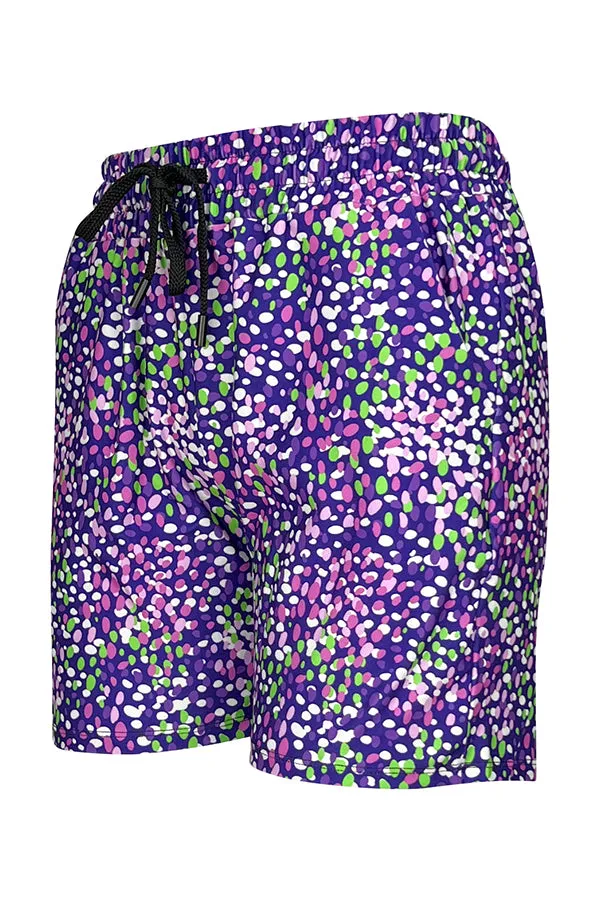 Lavender Confetti Jogger Shorts