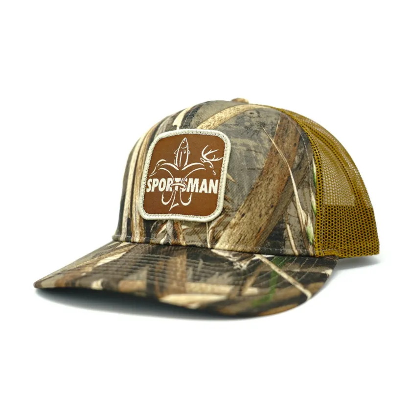 Logo Patch Snapback Camo Hunting Hat - Mossy Oak Bottomland