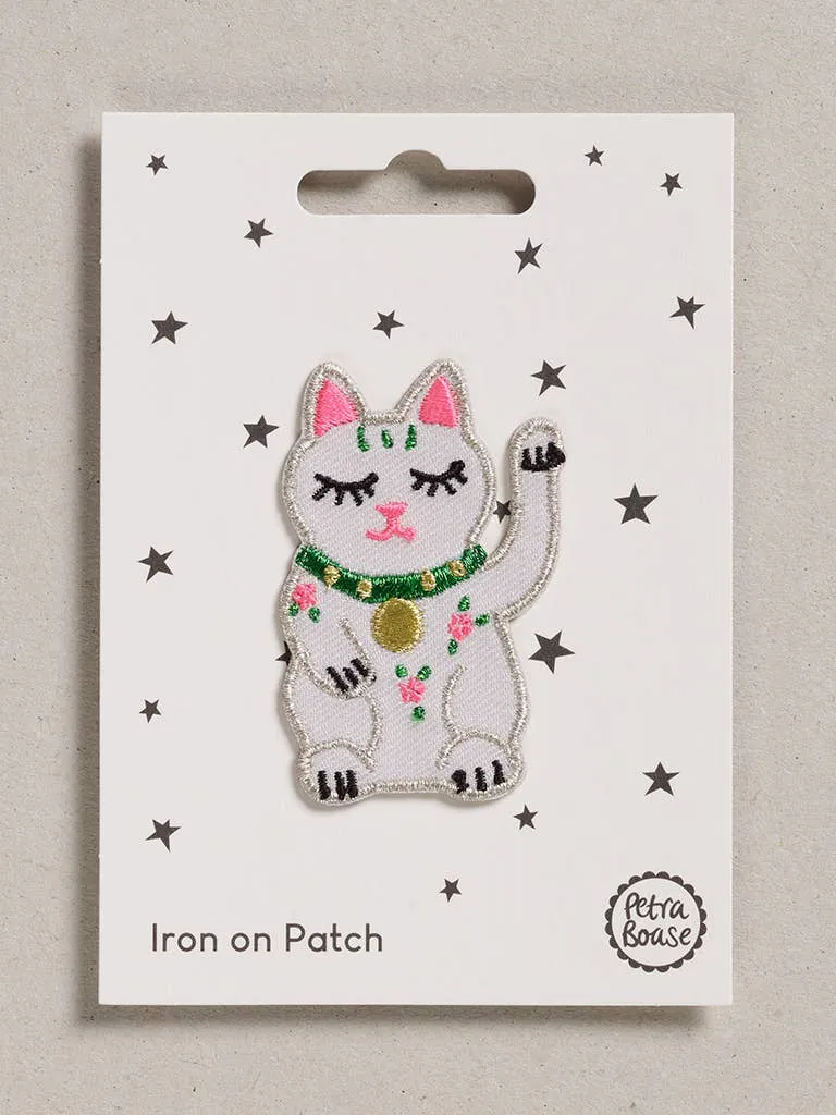 Lucky Cat Iron on Patch