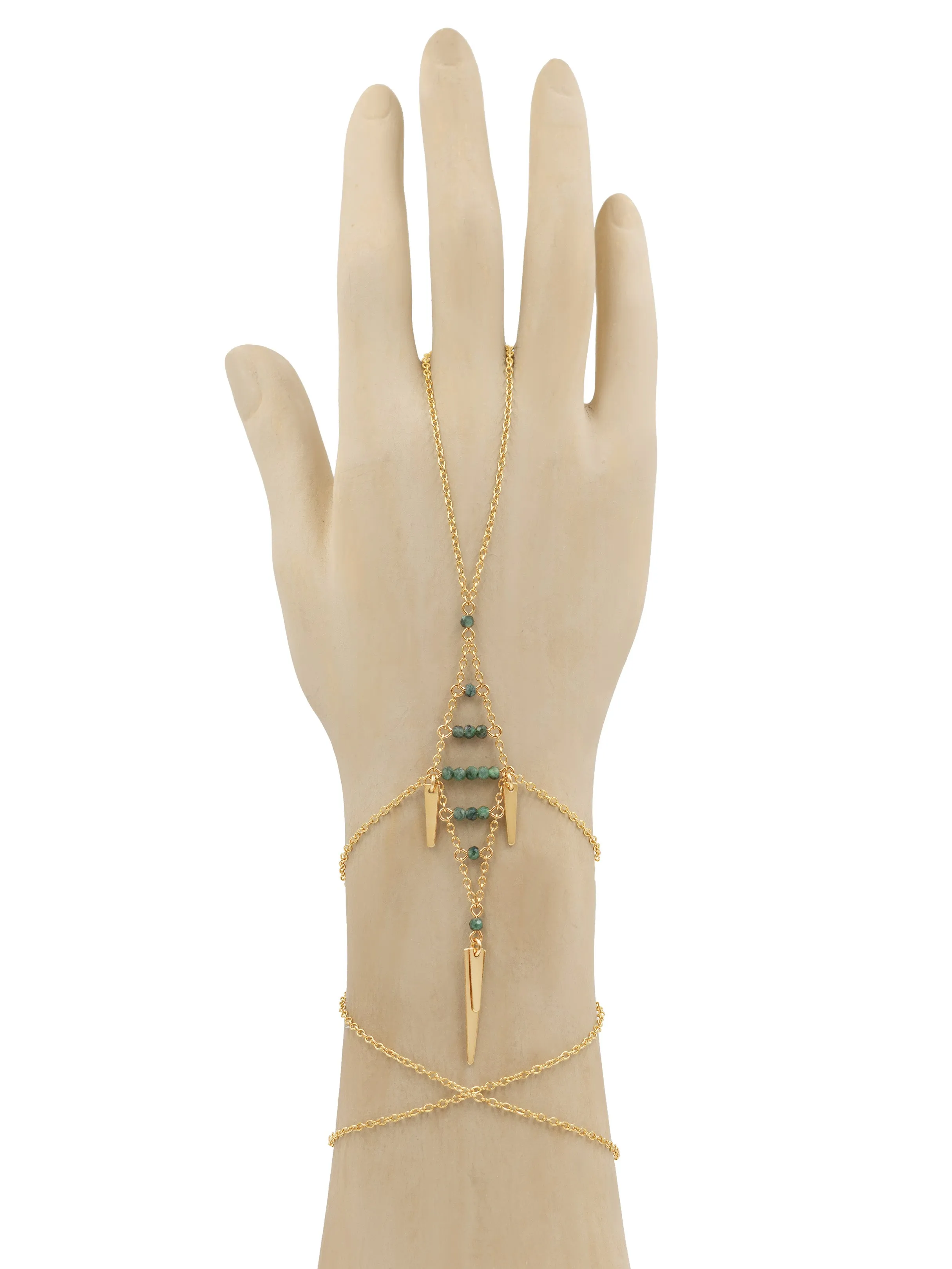 Lucky Fish Gemstone Hand Chain