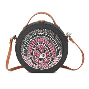 Madhubani Beads Embroidered crossbody Sling Bag for women