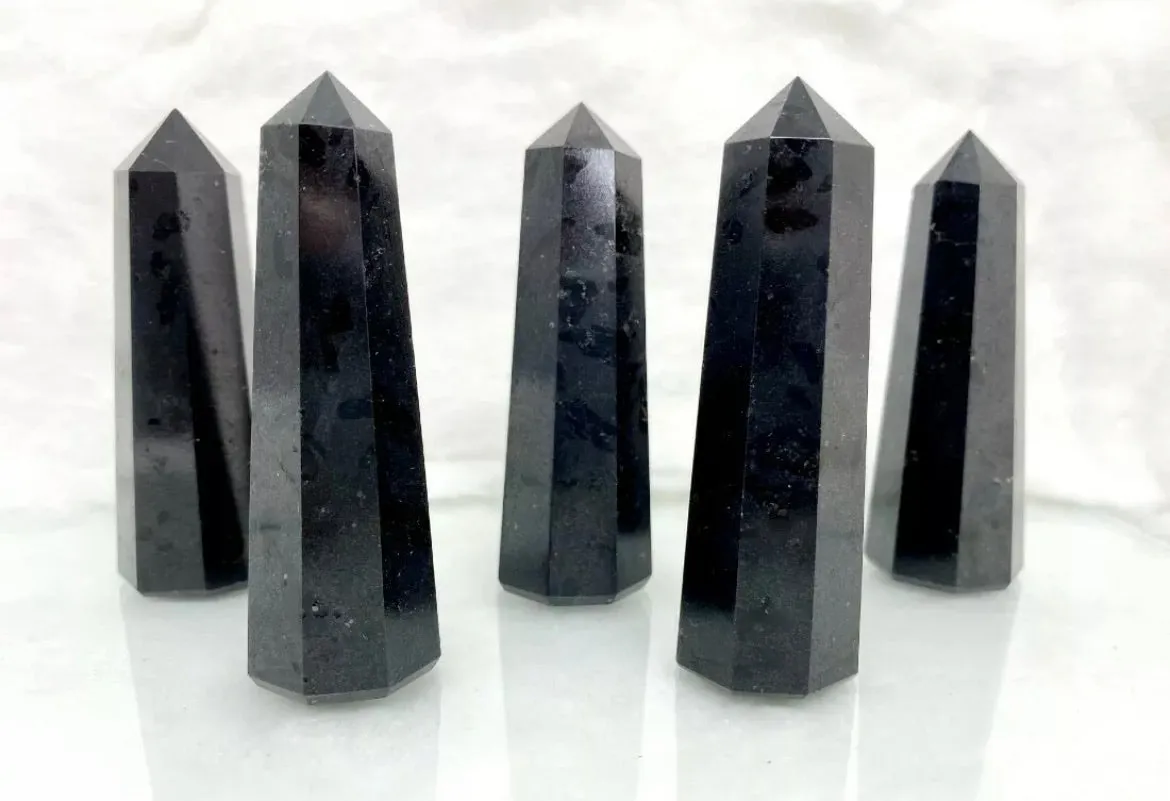 Natural Black Tourmaline gemstone Wand