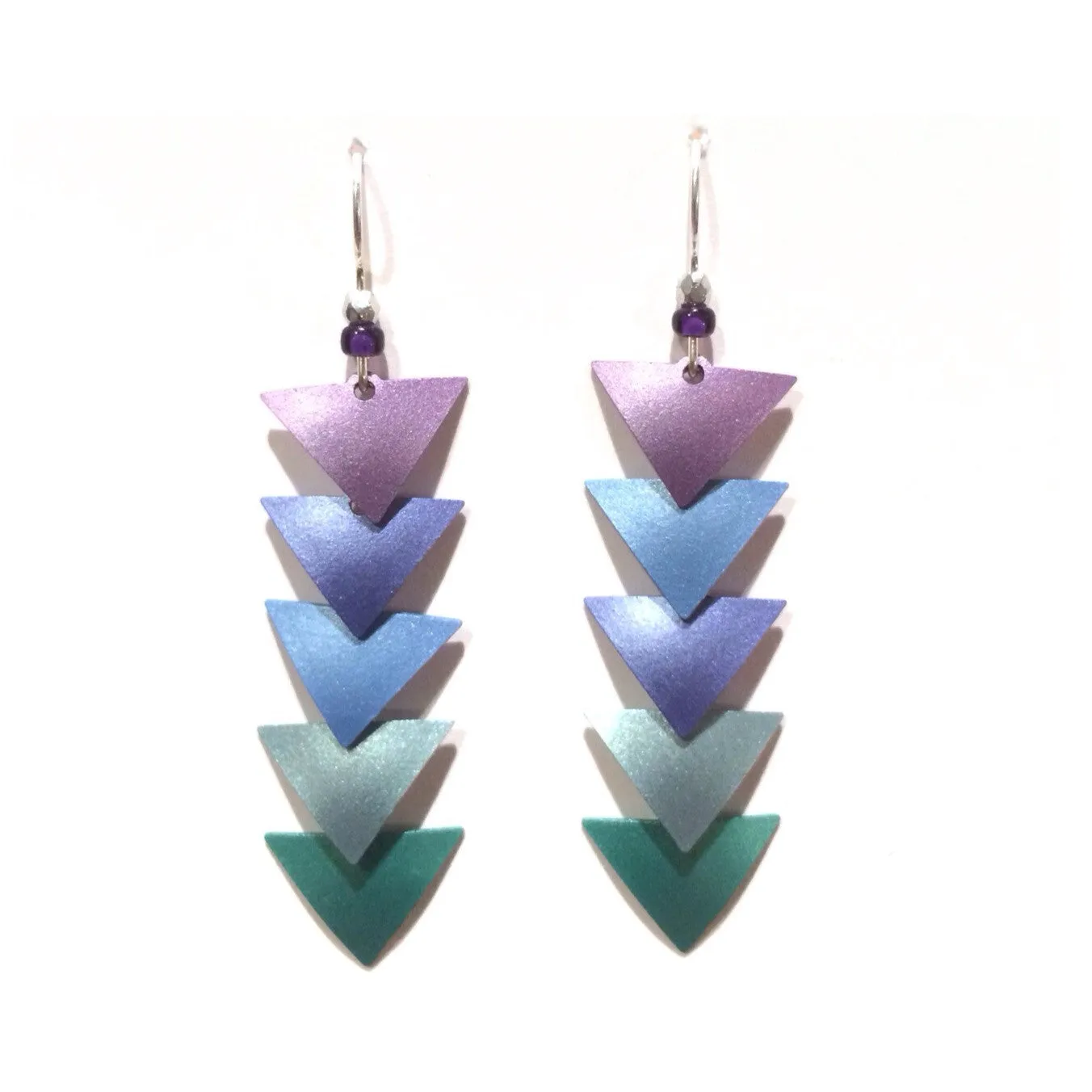 Ombre Triangle Statement Earrings by Adajio