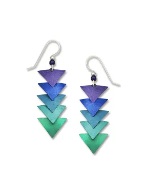 Ombre Triangle Statement Earrings by Adajio