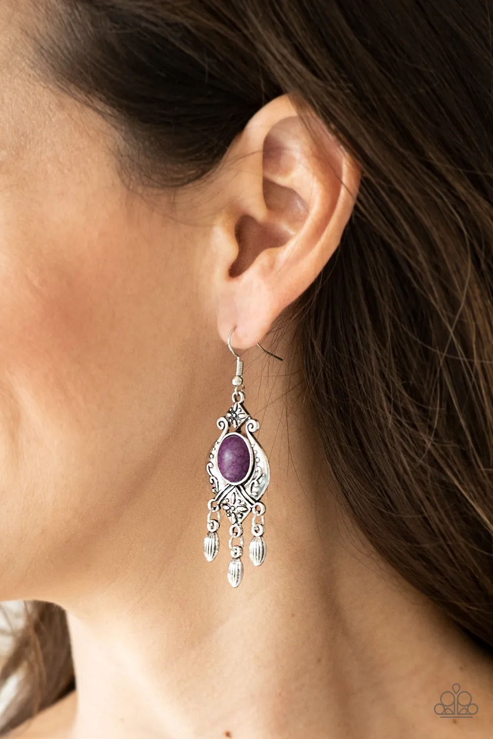 Paparazzi Enchantingly Environmentalist - Purple Earrings