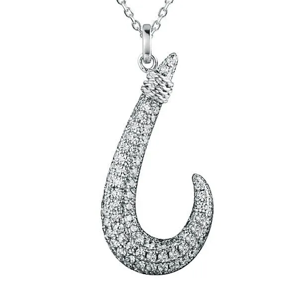 Pavé Lucky Fishhook Pendant