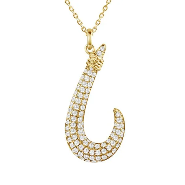 Pavé Lucky Fishhook Pendant