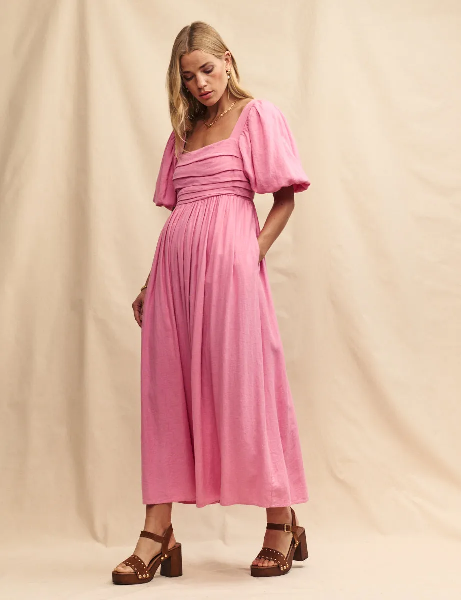 Pink Nova Midi Smock Dress