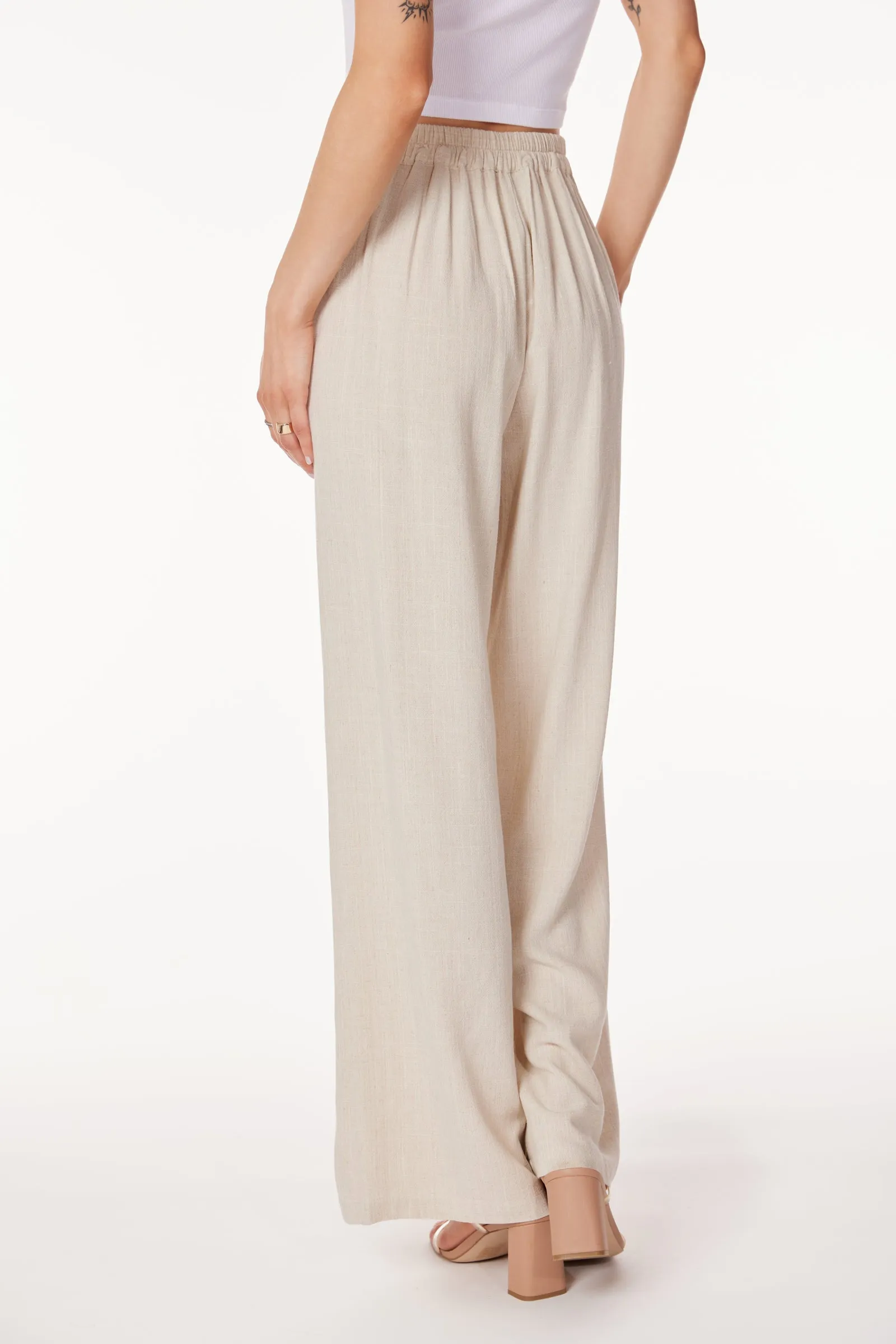 PLEATED WIDE LEG PANT