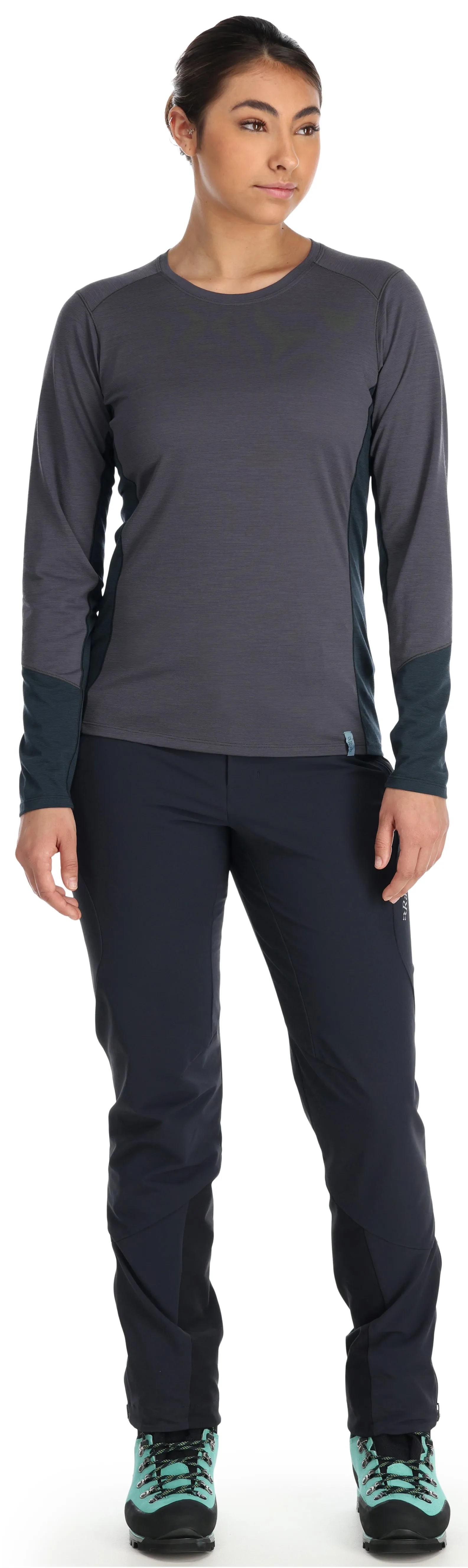 Rab Women's Syncrino Merino Blend Long Sleeve Base Layer Technical Top (Graphene)