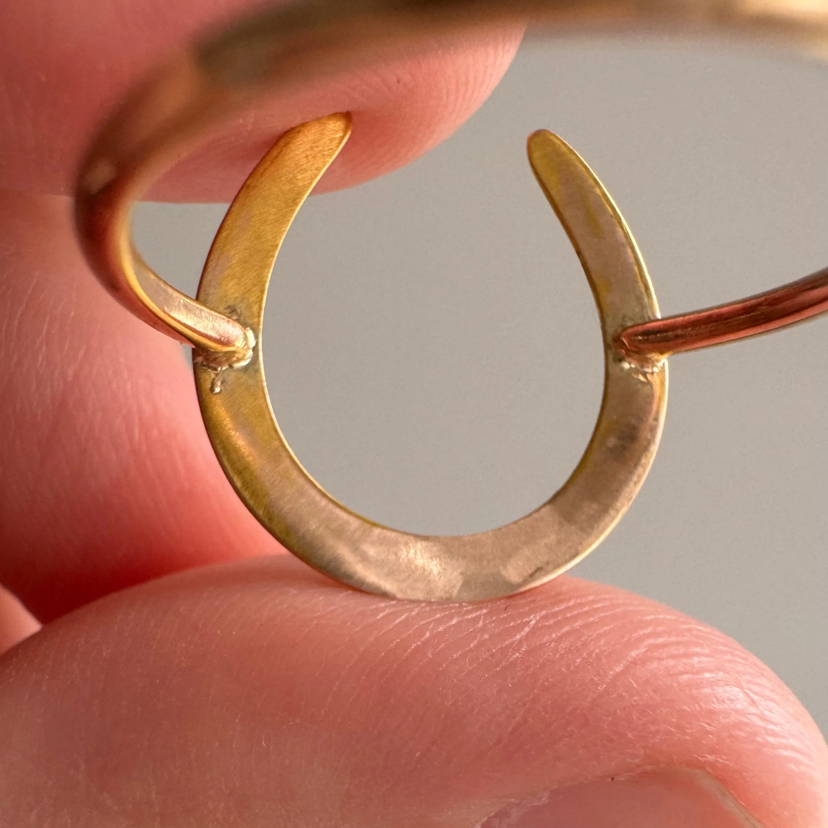 reimagined A N T I Q U E // timeless luck / 10k yellow gold horseshoe conversion ring / size 7.25