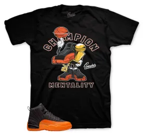 Retro 12 Brilliant Orange Champion Metality Shirt