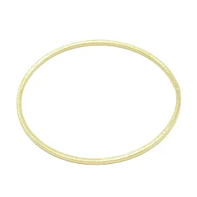 Sheila Fajl Thin Flat Square Bangle in Gold Plated