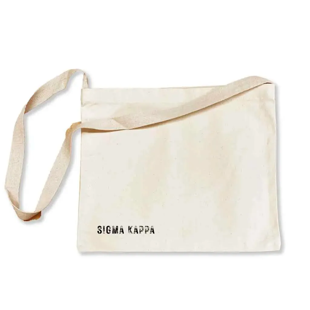 Sigma Kappa Sorority Messenger Bag with Cross Body Strap