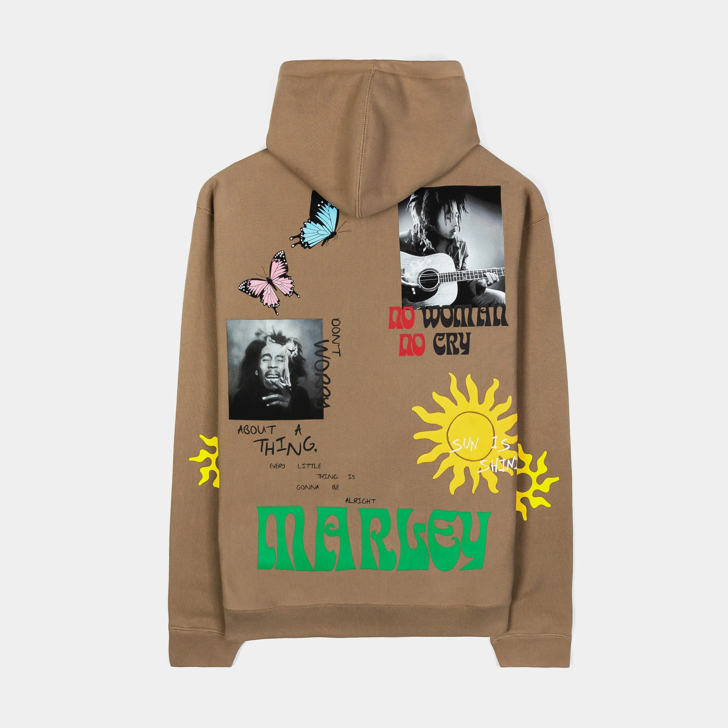 SP x Bob Marley Montage Pullover Mens Hoodie (Taupe/Green)