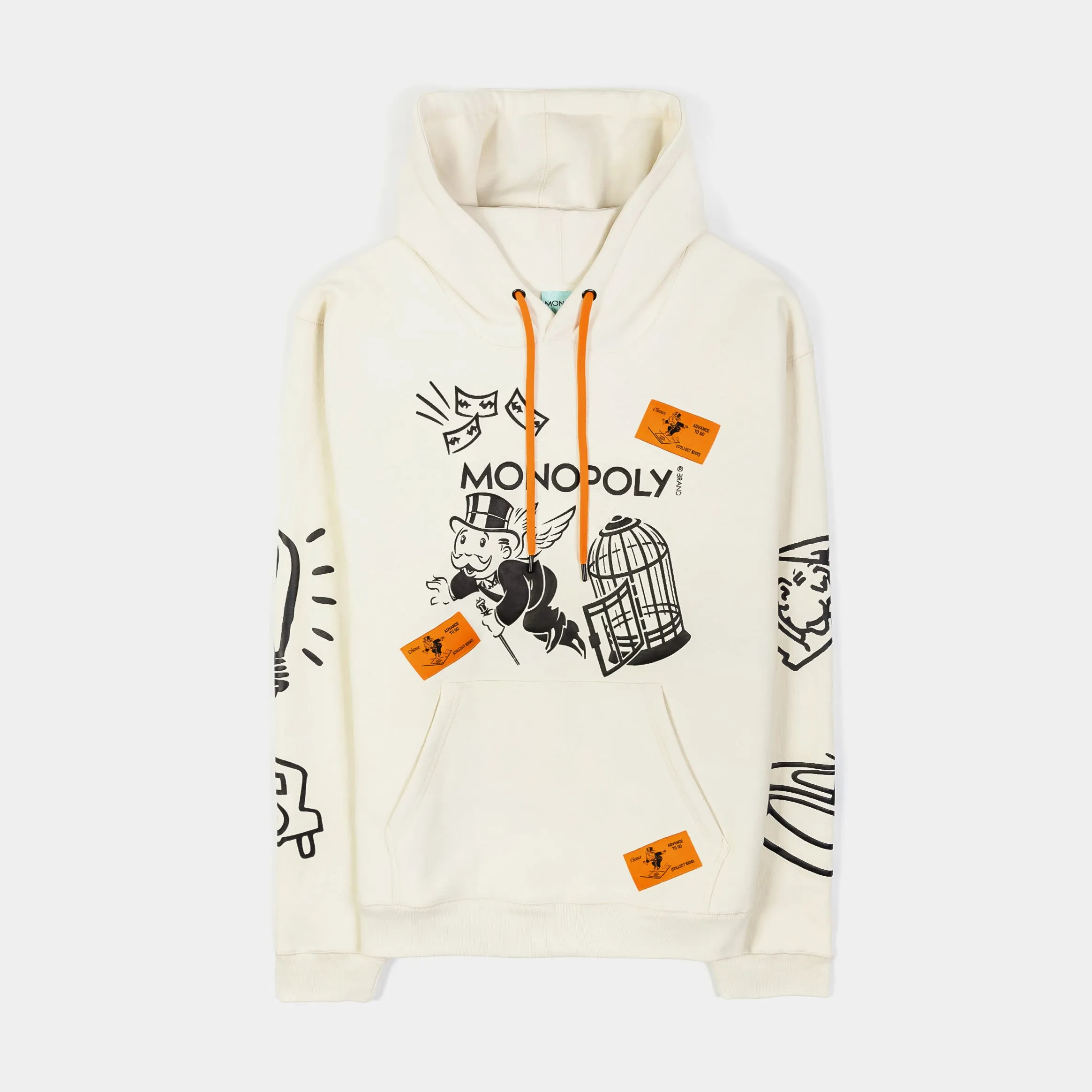 SP x Monopoly Chance Pullover Mens Hoodie (Beige/Black)