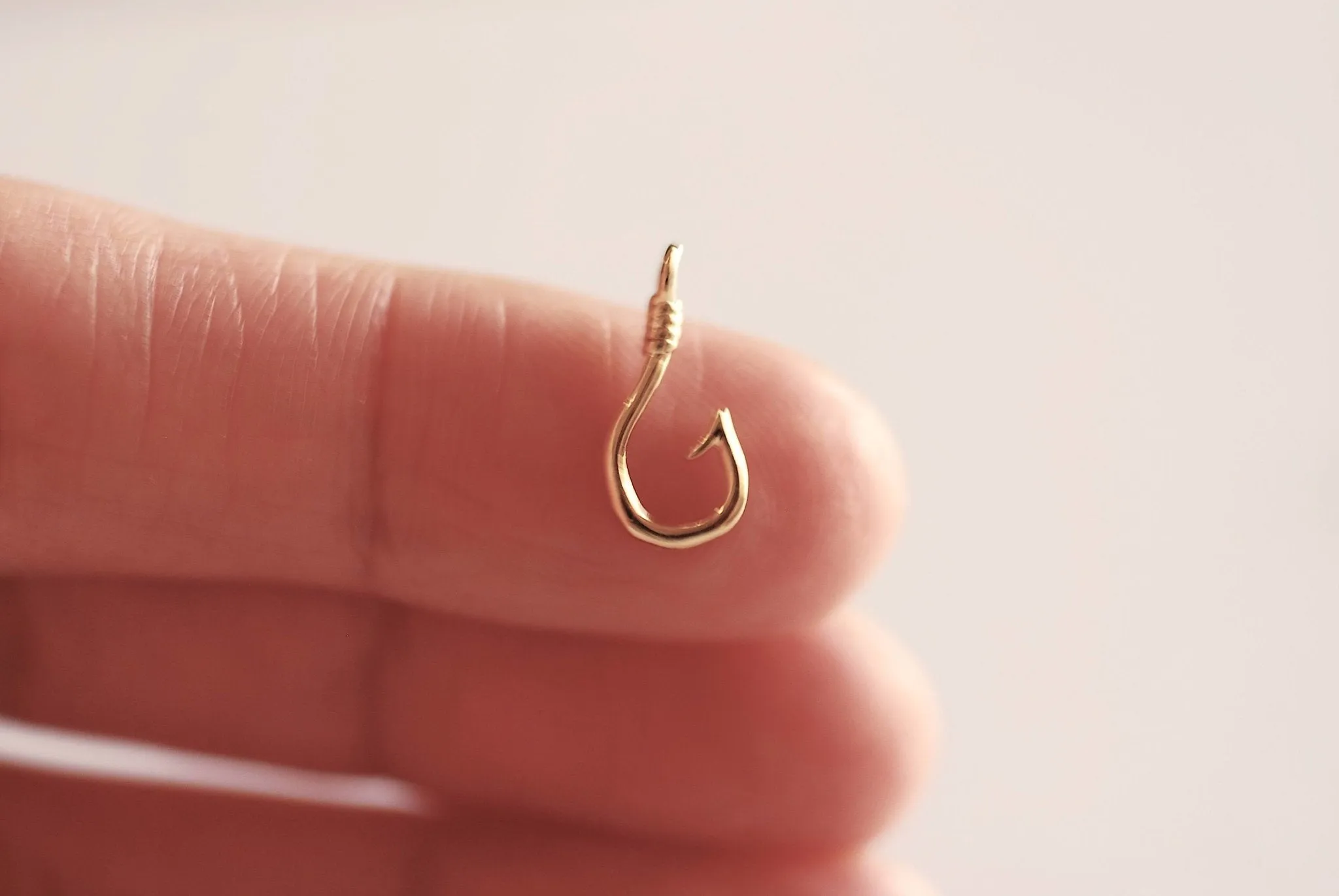 Sterling Silver Fish Hook Charm Pendant- 925 Sterling Silver, Fishing Hook, Nautical Charm, Fish Hook Connector, Anchor, Bulk Charms, 363