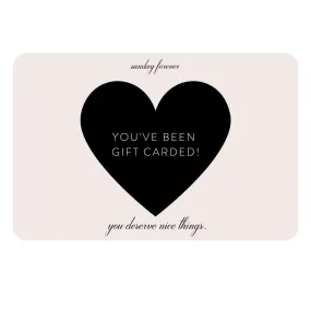 Sunday Forever Nice Things Gift Card