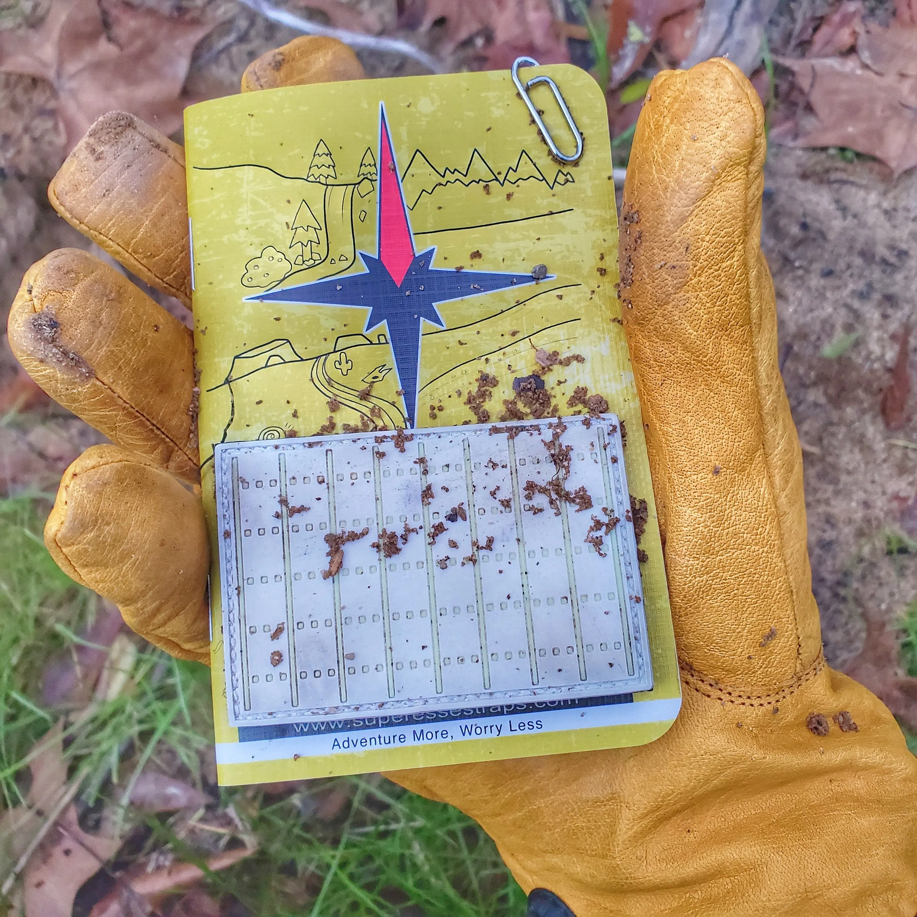 Superesse Field Memo Pad (Yellow) - Durable Pocket Notebook with Survival References