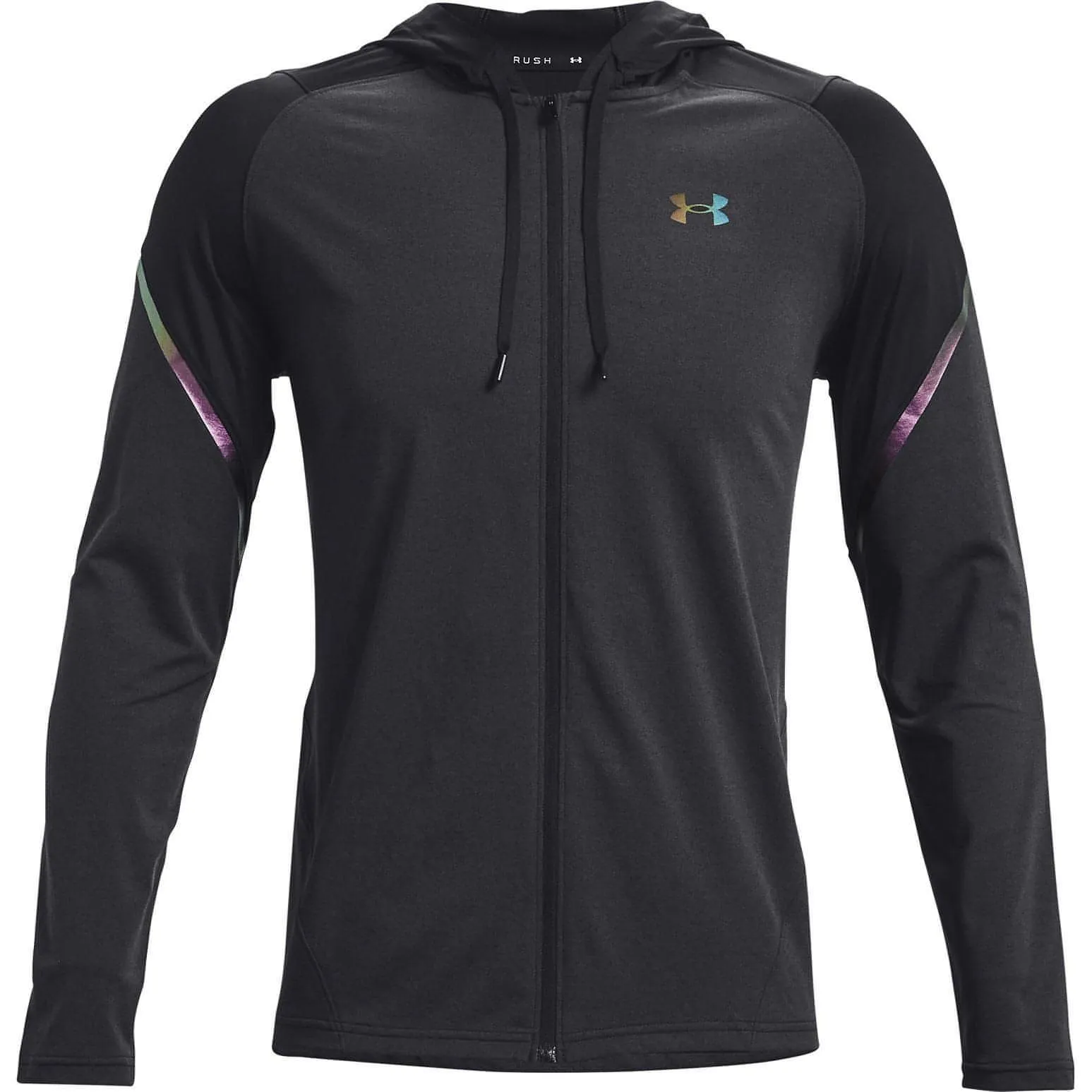 Under Armour Rush HeatGear Full Zip Mens Running Hoody - Black