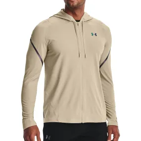 Under Armour Rush HeatGear Full Zip Mens Running Hoody - Brown