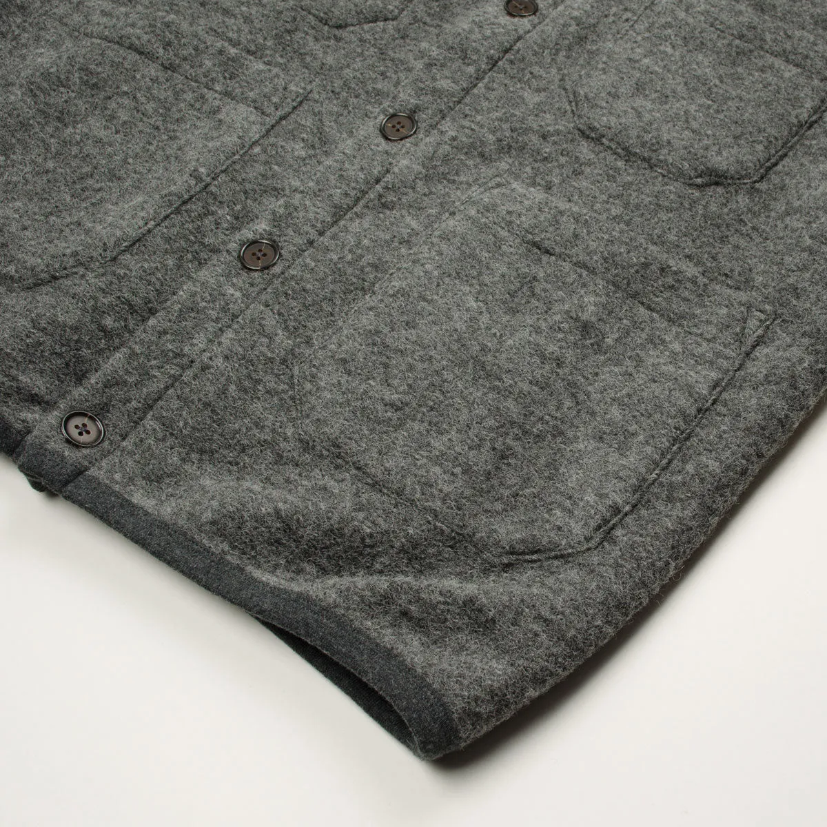 Universal Works - Cardigan Wool Fleece - Grey Marl