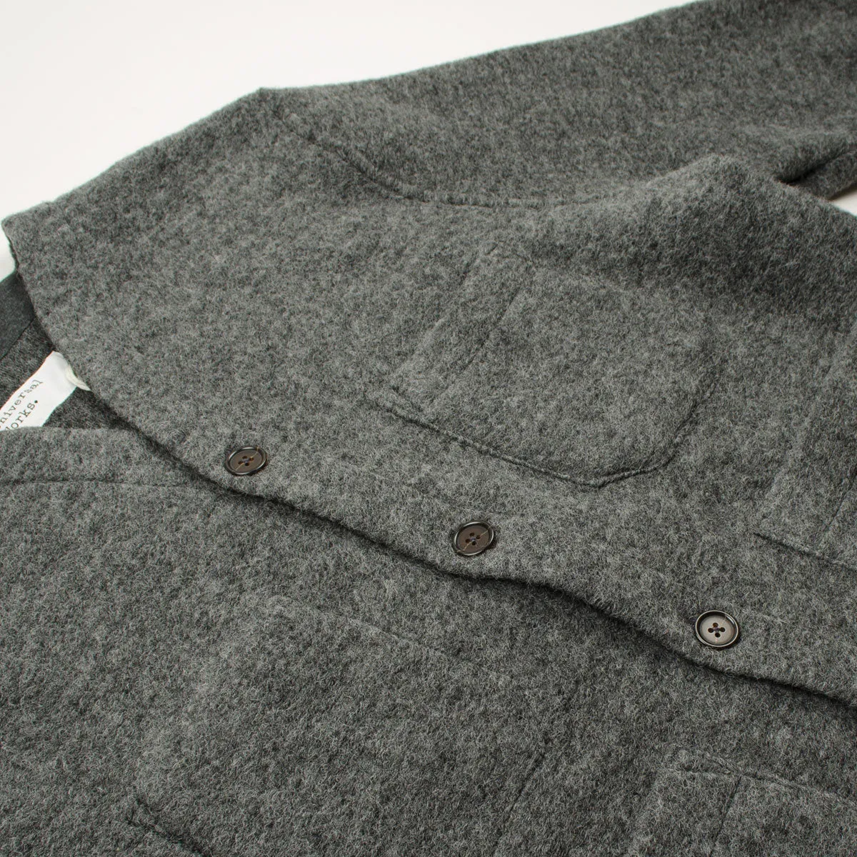 Universal Works - Cardigan Wool Fleece - Grey Marl