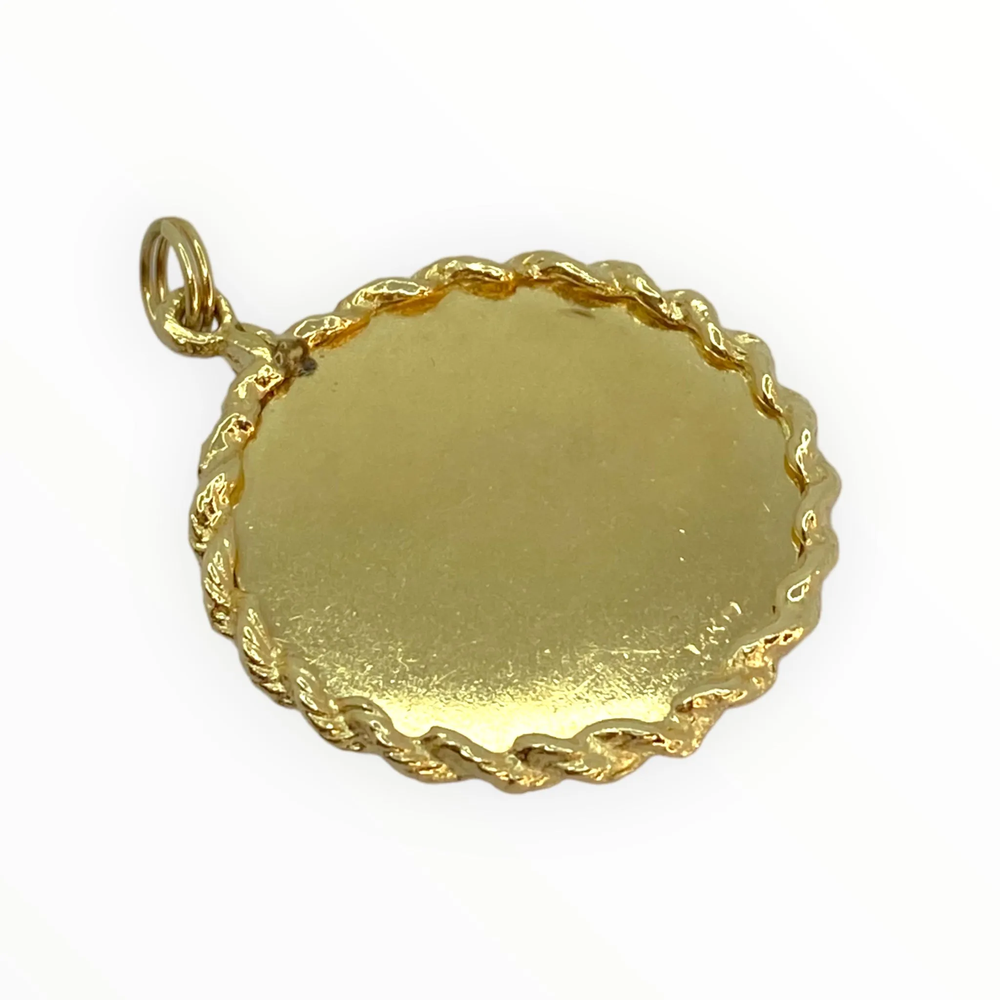 Vintage 14K Yellow Gold Las Vegas Lucky Charm Pendant