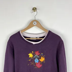 Vintage Embroidered Sweatshirt (XL Women’s)