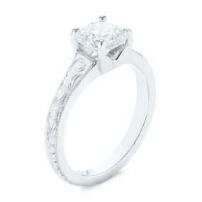 Vintage Solitaire Diamond Engagement Ring [Setting Only] - EC063