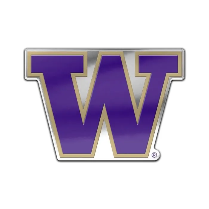 WASHINGTON HUSKIES AUTO BADGE W/COLOR