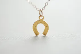 Wholesale Gold Horseshoe Necklace, 24k gold Horseshoe,Dainty Horseshoe,Equestrian Necklace,Lucky Horseshoe Necklace,Horseshoe Charm,Delicate Horseshoe