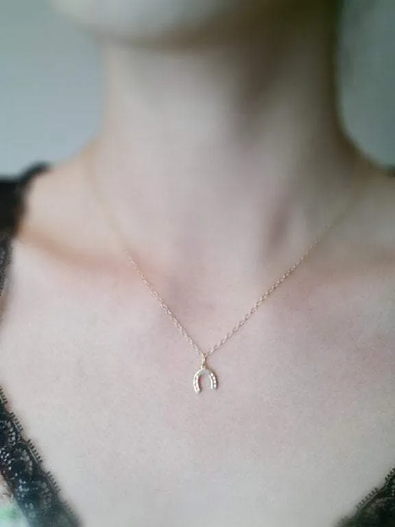 Wholesale Gold Horseshoe Necklace, 24k gold Horseshoe,Dainty Horseshoe,Equestrian Necklace,Lucky Horseshoe Necklace,Horseshoe Charm,Delicate Horseshoe