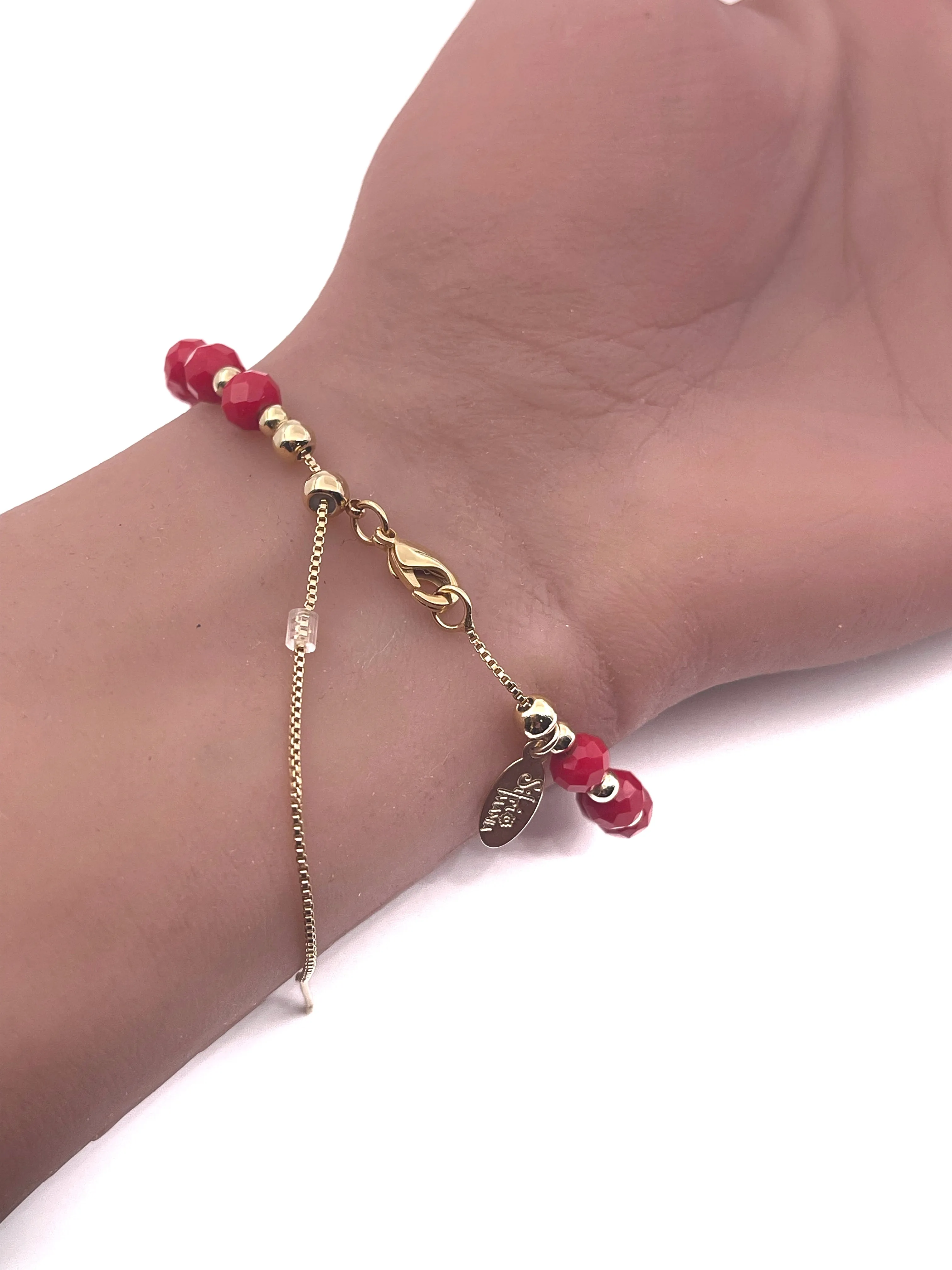 Wishbone Positive Energy Evil Eye Talisman Genuine Azabache Red Adjustable Protection Bracelet for Women